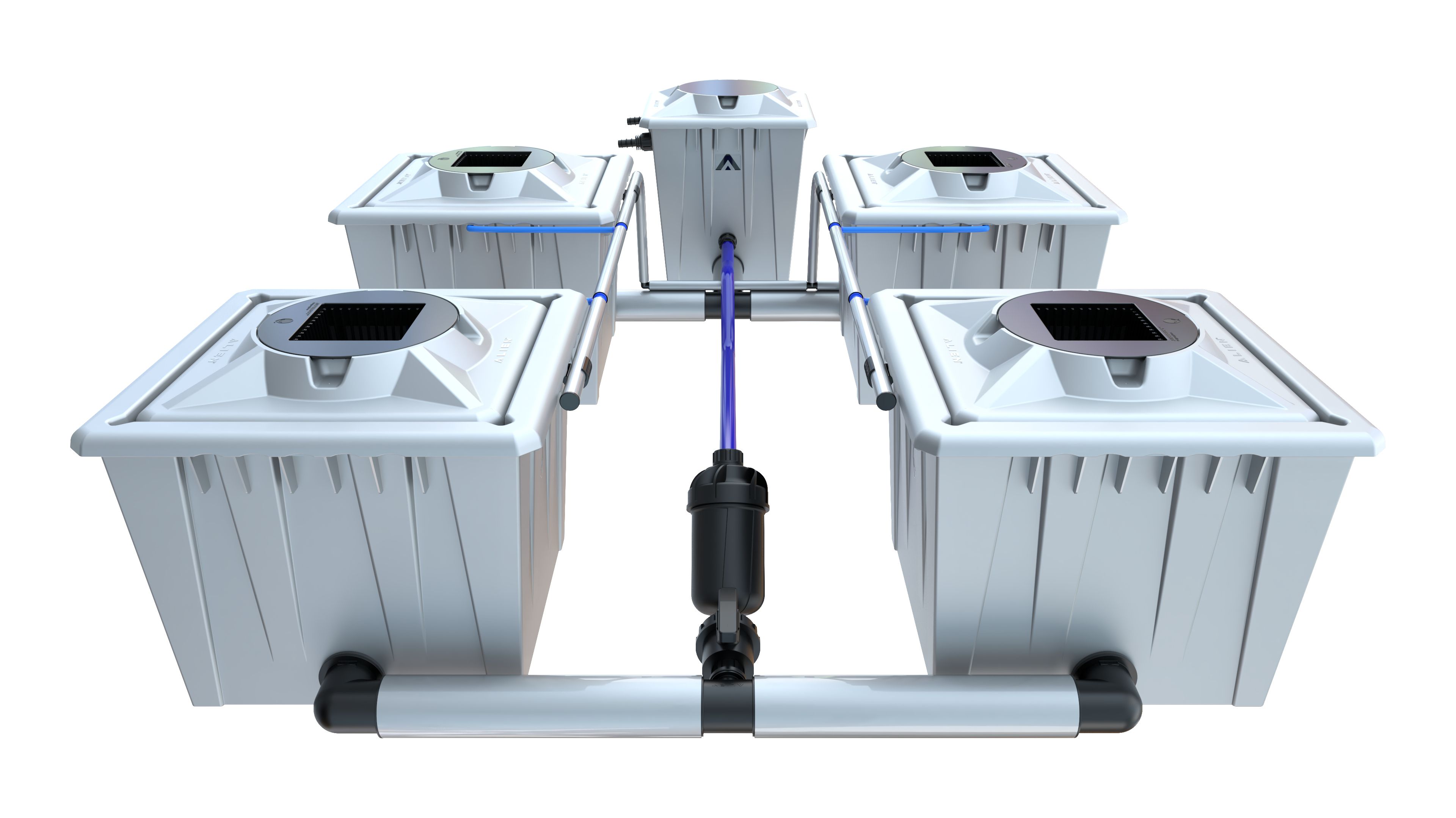 (image for) ALIEN® RDWC 4 Pot 36L PRO Silver Series